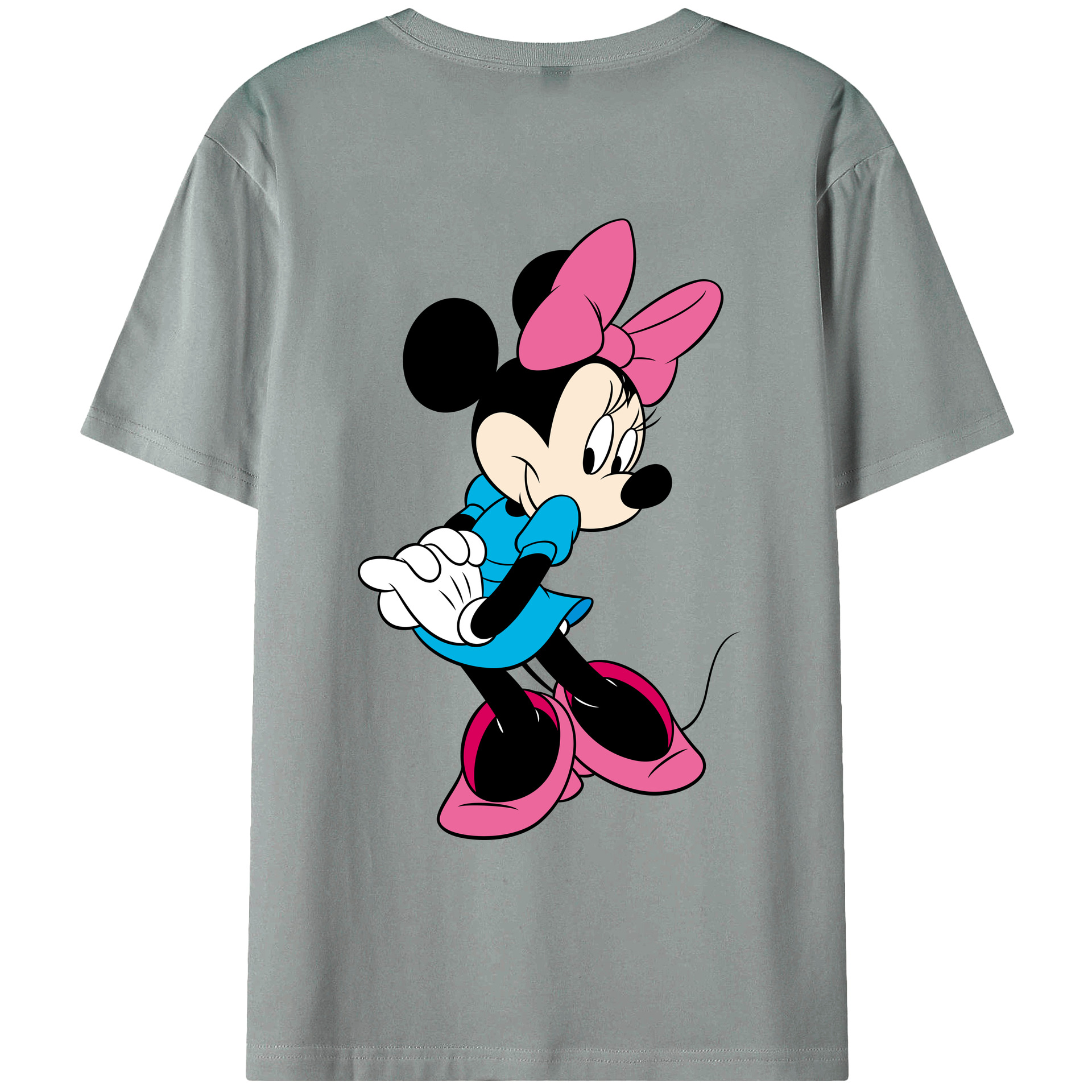 ミッキーマウス Mickey Mouse 綿100％ メンズ半袖Tシャツ（バックプリント） 通気性